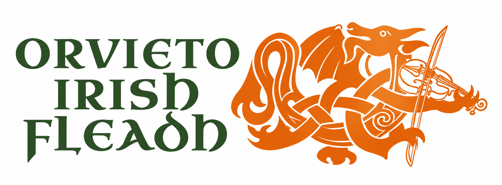 Orvieto Irish Fleadh 2026 Celtic dragon logo